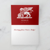 ベニス風のライオン カード (内部)