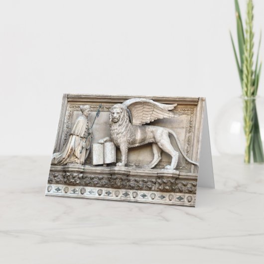 ベニス風のライオン カード (正面)