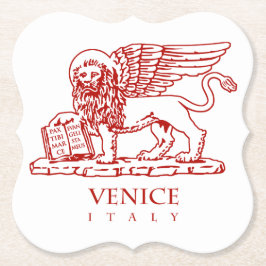 ベニス風のライオン ペーパーコースター