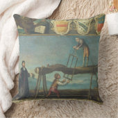 ベニス風の製材所の労働者のギルドの印、1445年 クッション (ブランケット)