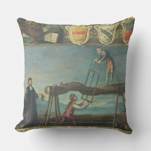 ベニス風の製材所の労働者のギルドの印、1445年 クッション (正面)