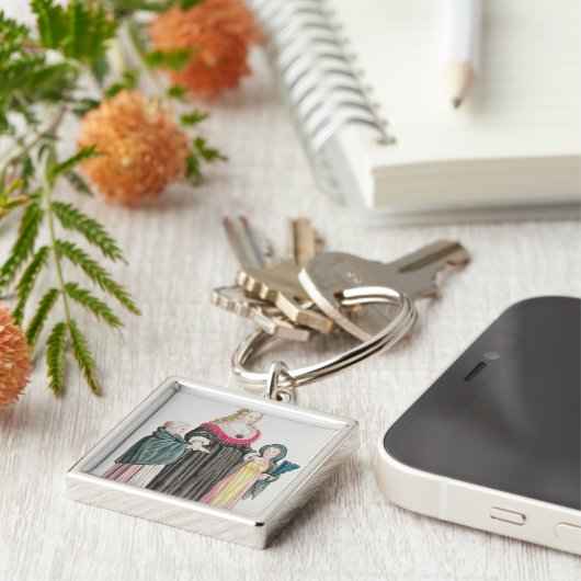 ベニス風のCourtesan キーホルダー (側面)