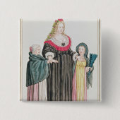 ベニス風のCourtesan 缶バッジ (正面)