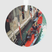 ベニス風運河のゴンドラ オーナメント (裏面)
