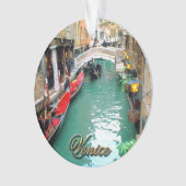 ベニス風運河のゴンドラ オーナメント (正面)