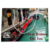 ベニス風運河のゴンドラ ラージペーパーバッグ (正面)