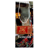 ベニス風運河のゴンドラ ワインギフトバッグ (裏面)