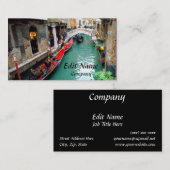 ベニス風運河のゴンドラ 名刺 (正面/裏面)