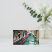 ベニス風運河のゴンドラ 名刺 (スタンド正面)