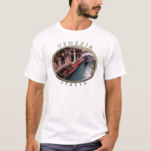 ベニス風運河のゴンドラ Tシャツ