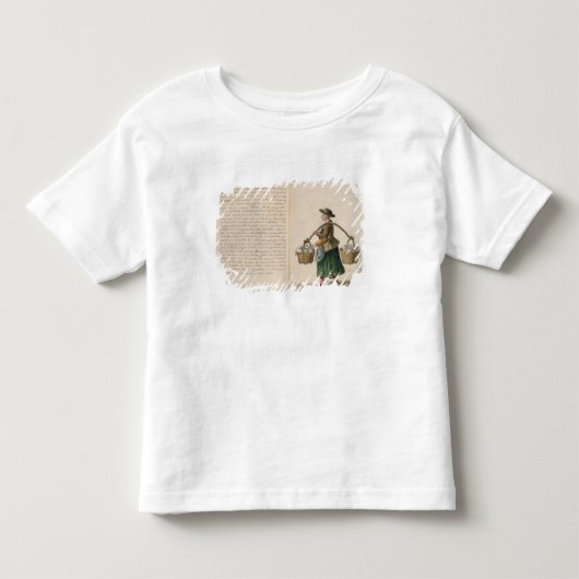 ベニス風飲み物販売人(原稿) トドラーTシャツ (正面)