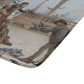 ベニス食べ物を与えの子ども鳩(by Paoletti) カッティングボード (角)