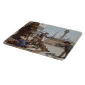 ベニス食べ物を与えの子ども鳩(by Paoletti) カッティングボード (角)