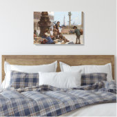 ベニス食べ物を与えの子ども鳩(by Paoletti) キャンバスプリント (インサイチュ (寝室))