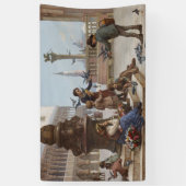 ベニス食べ物を与えの子ども鳩(by Paoletti) 横断幕 (縦)