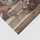 ベニス食べ物を与えの子ども鳩(by Paoletti) 薄葉紙 (詳細)