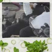 ベニス・イタリアのピンクドラゴン キッチンタオル (折り畳み)