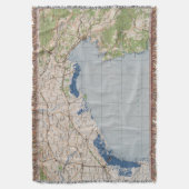 ベニス、イタリアの地図 スローブランケット (正面縦)