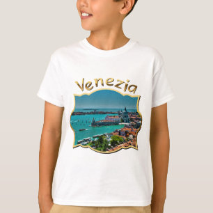 ベニス、イタリアの空中写真 Tシャツ