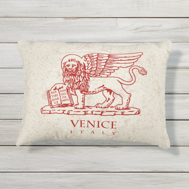 ベニス、イタリアの紋章付き外衣 アウトドアクッション (裏面)
