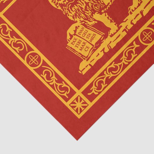 ベニス、イタリアの紋章付き外衣 薄葉紙 (詳細)