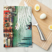 ベニス-イタリア キッチンタオル (四つ折り)