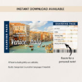 ベニス イタリア 旅行 サプライズ 搭乗券 カード