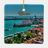 ベニス、イタリア-空中写真 セラミックオーナメント (裏面)