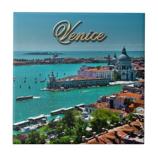 ベニス、イタリア-空中写真 タイル (正面)