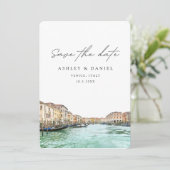 ベニス イタリア 結婚式 Save the Date 招待状 (スタンド正面)