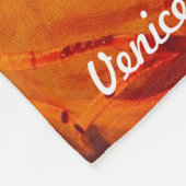 ベニス、イタリア (IT)-オレンジカーニバルの衣裳 フリースブランケット (角)