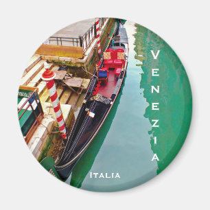 ベニス、イタリア (IT)-ゴンドラの場所 マグネット