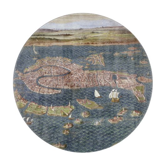 ベニス: 地図、16世紀 カッティングボード (正面)