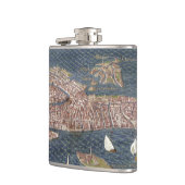 ベニス: 地図、16世紀 フラスク (左)