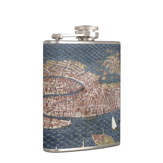 ベニス: 地図、16世紀 フラスク (右)