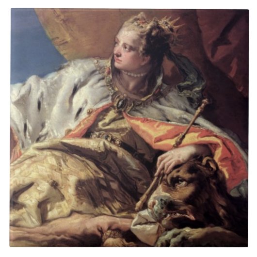 ベニス(天井のフレスコ画)へのネプチューン提供のギフト タイル (正面)