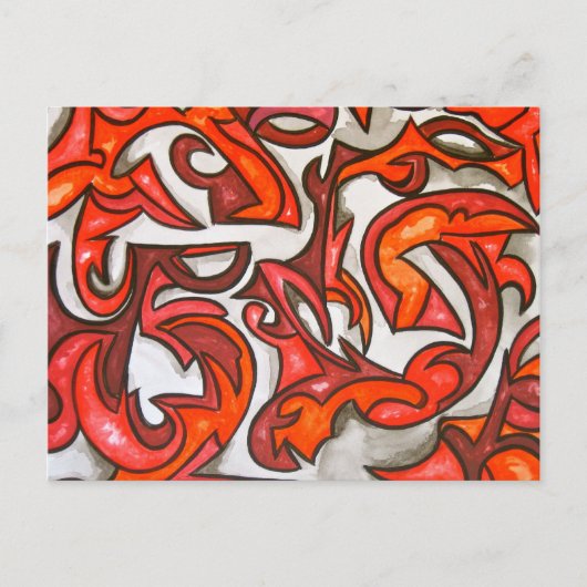 ベニス-抽象的な郵便はがきの真夜中 ポストカード (正面)