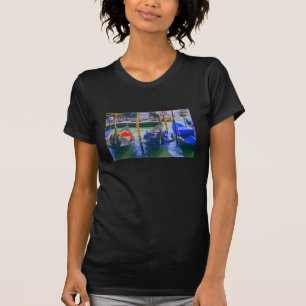 ベニスVeneziaのゴンドラのイタリアのティーのTシャツ Tシャツ