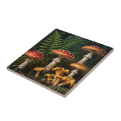 ベニテングタケの森の植物画 タイル (側面)