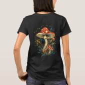 ベニテングタケ 植物画 コテージコア Tシャツ (裏面)