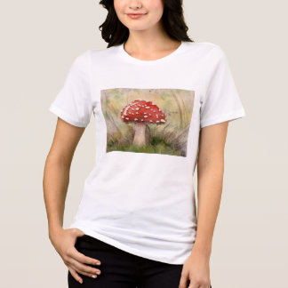ベニテングタケ 水彩 キノコ トライブレンドTシャツ
