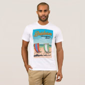 ベニドームビーチ旅行ポスター Tシャツ (正面フル)
