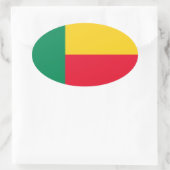 ベニンの旗 楕円形シール (バッグ)