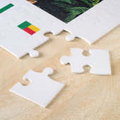 ベニンサンセットイラストレーショントラベルアートヴィンテージ ジグソーパズル (側面)