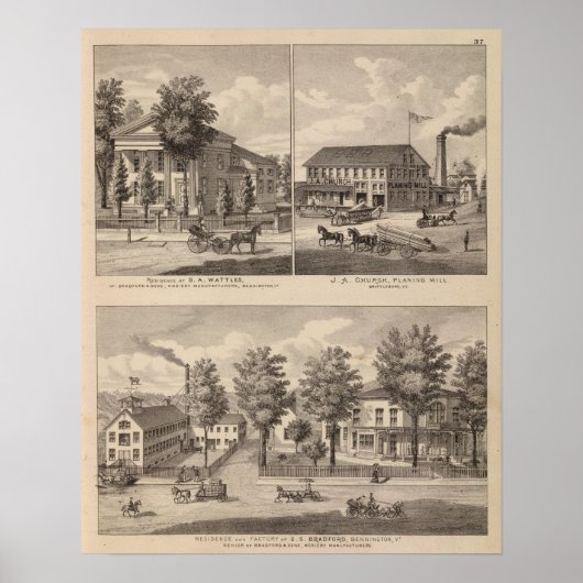 ベニントンのレジデンスと工場 ポスター (正面)