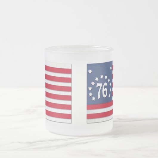 ベニントンの旗のマグ フロストグラスマグカップ (中央)