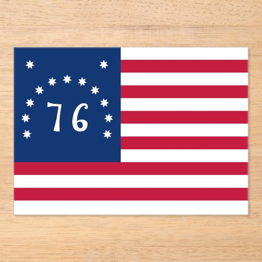 ベニントンの旗:アメリカの76の戦闘旗 アクリル招待状 (正面)