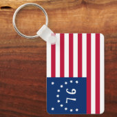 ベニントンの旗:アメリカの76の戦闘旗 キーホルダー (正面)