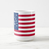 ベニントンの旗：アメリカの76の戦闘旗 コーヒーマグカップ (中央)