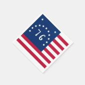 ベニントンの旗：アメリカの76の戦闘旗 スタンダードカクテルナプキン (角)